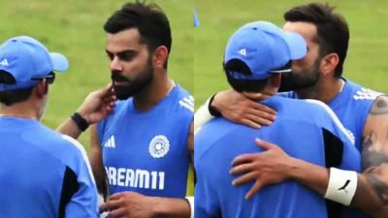 kohli gambhir kiss