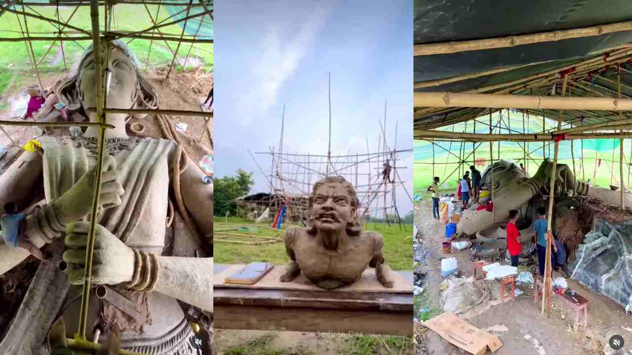 world largest durga idol