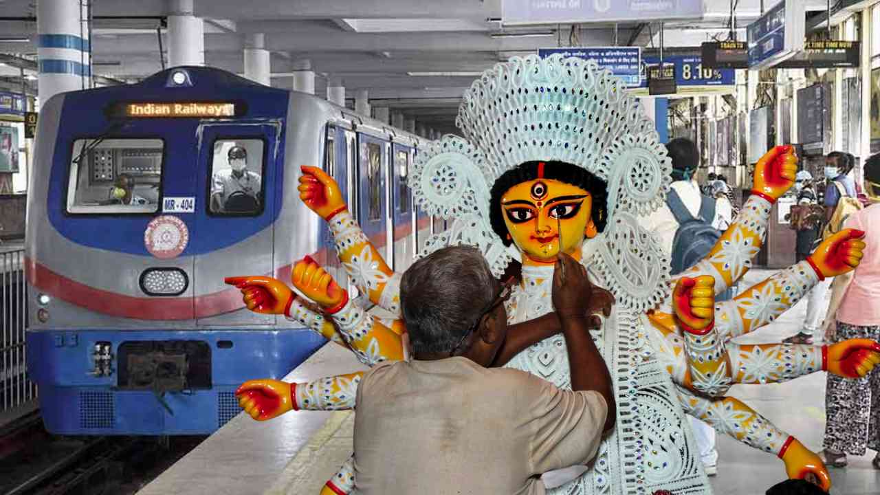 kolkata metro in durga puja