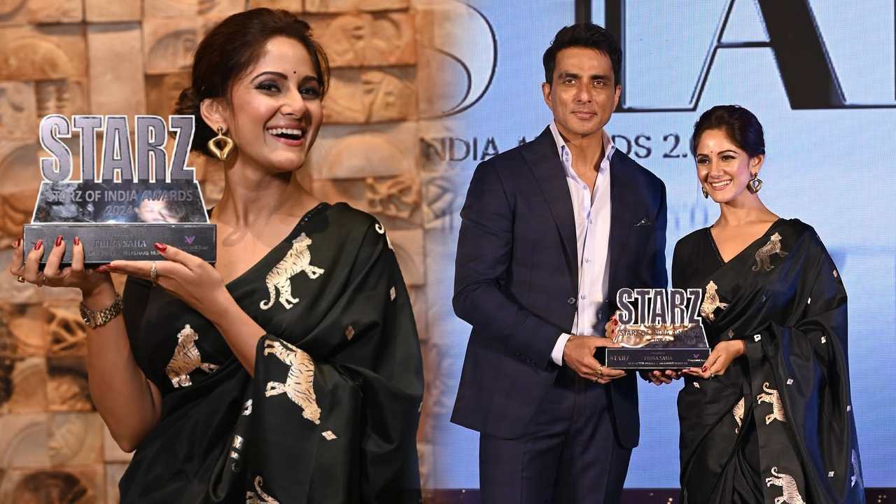 trina saha received award from sonu sood for milkshake murder web series