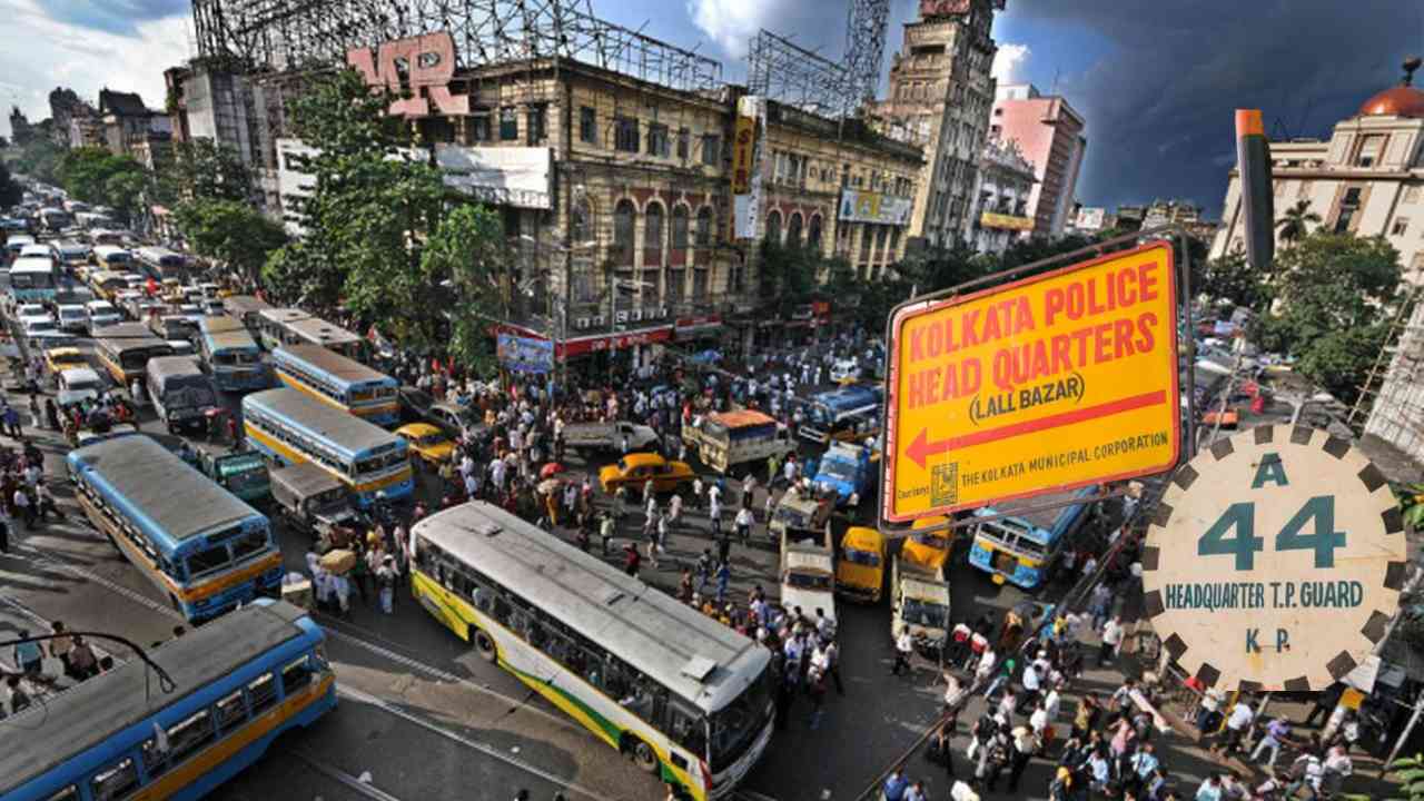 kolkata traffic lal bazar