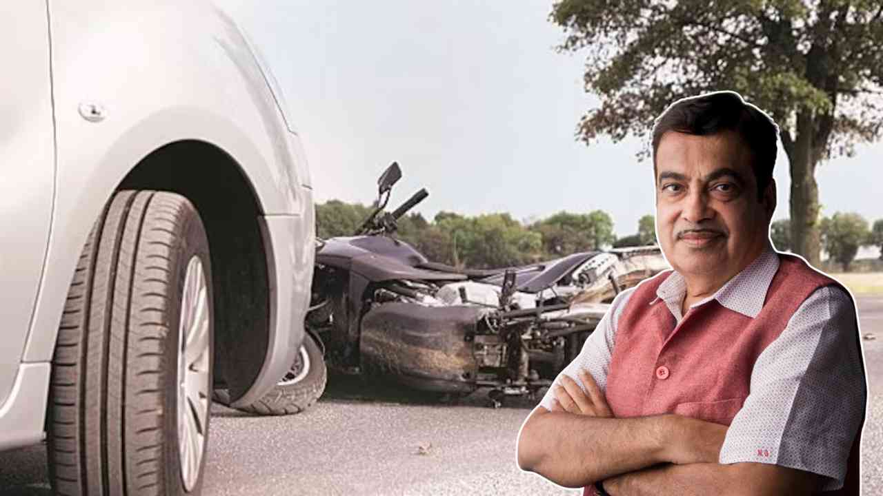 nitin gadkari road accident