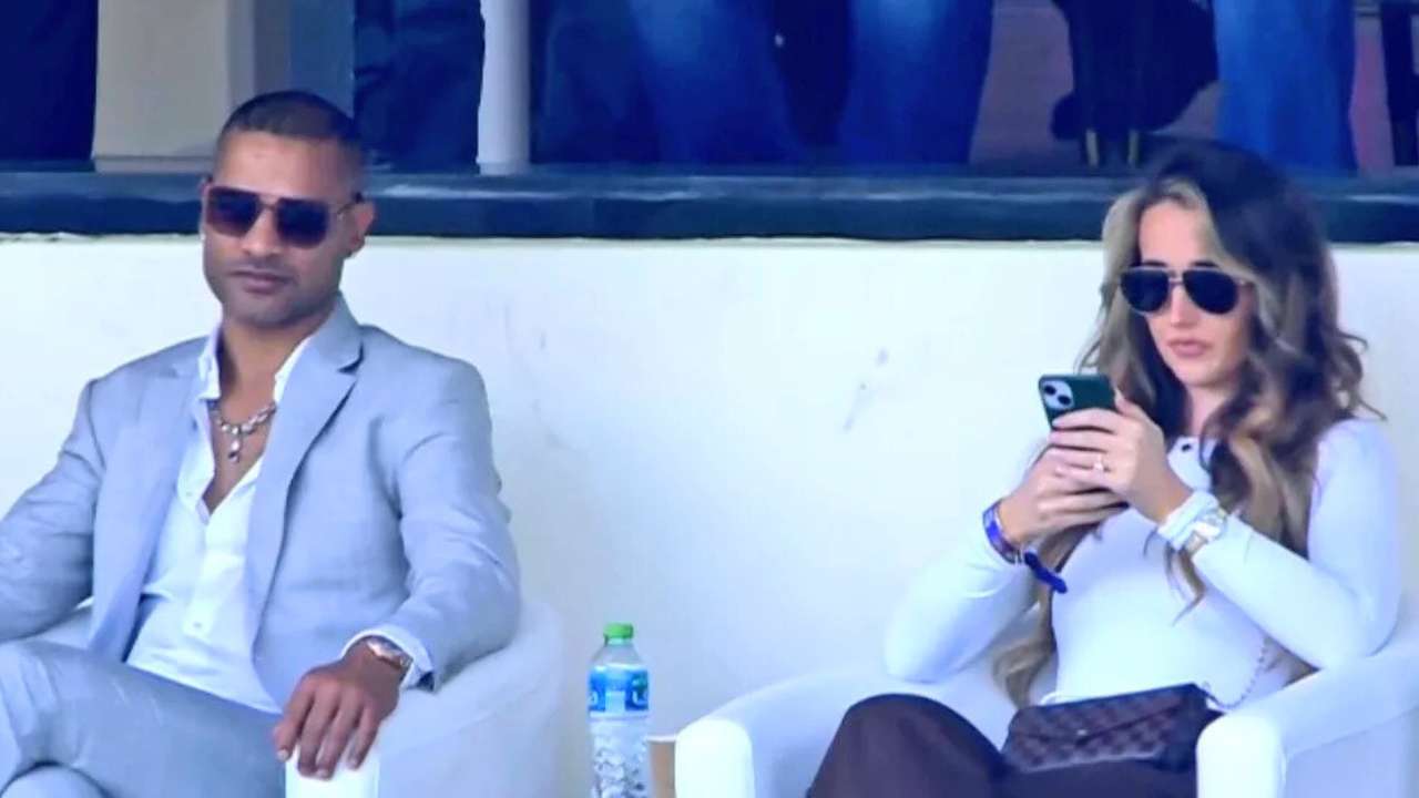 Who is the woman sitting with Shikhar Dhawan? Social media is in a frenzy