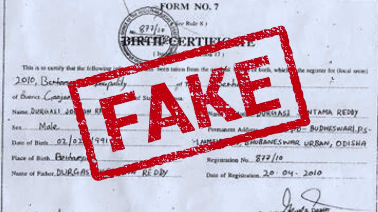 Fake Birth Certificates