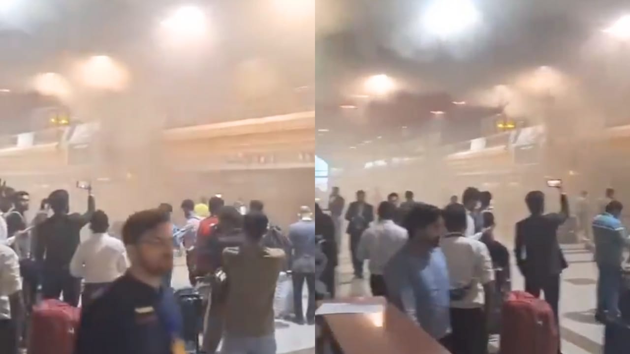 Pakistani military plane catches fire at Lahore airport!