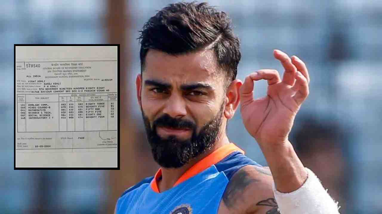 virat kohli's marksheet
