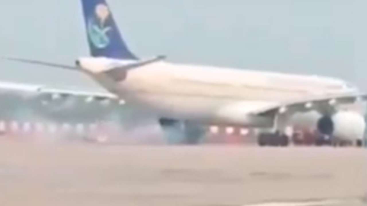 A plane narrowly avoided a crash while landing at Lucknow airport
