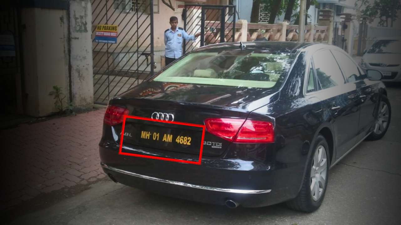 Why do four-wheeler have Black Number plate in India