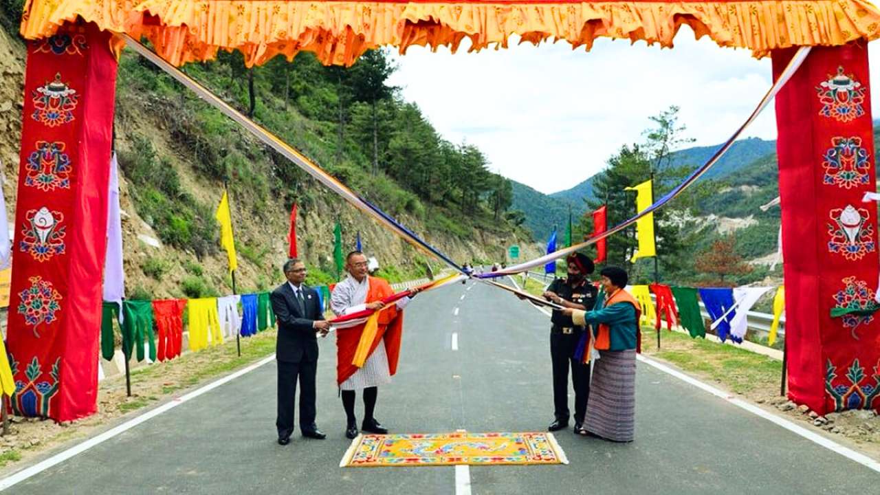 Indian strategic Road in Bhutan near china Border