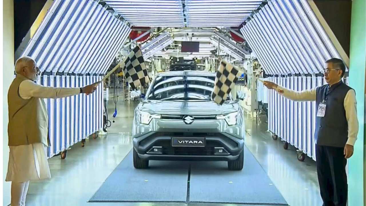 Narendra Modi Inaugurates Maruti Suzuki first electric vehicle plant and e vitara