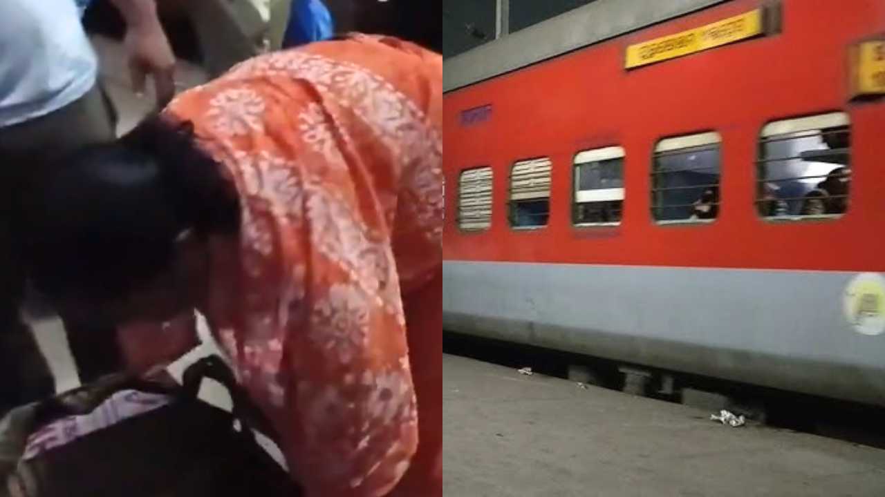 Caught stealing bed sheets, towels from Express train Viral Video