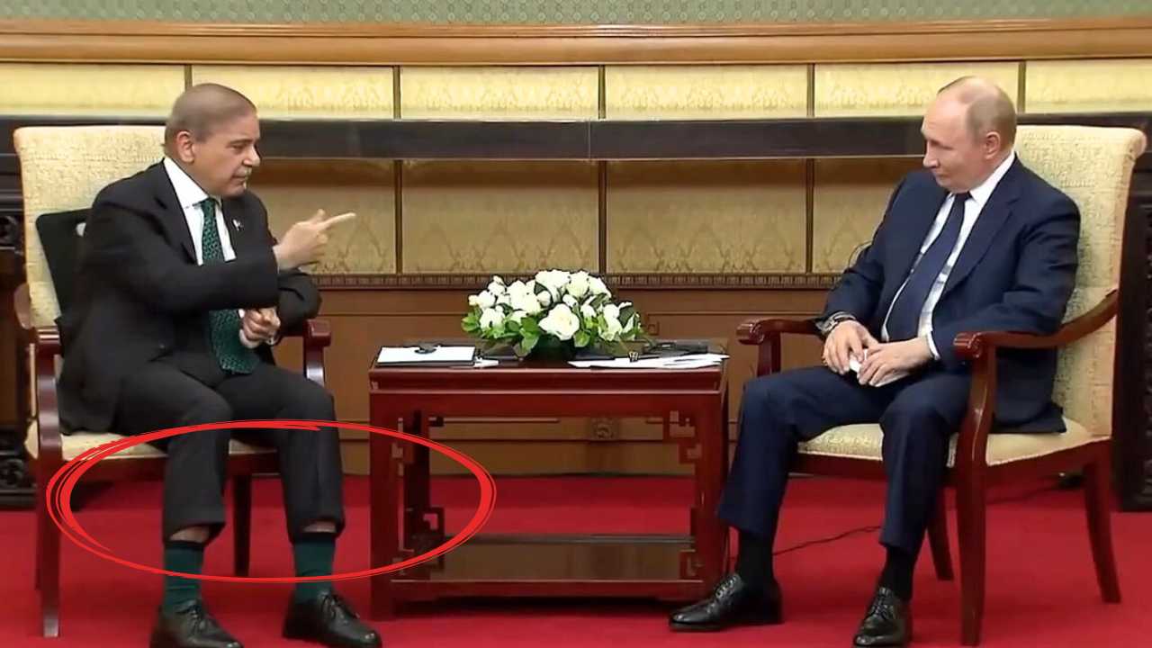 Pak PM Trolled For Pant During meeting with Vladimir Putin viral video