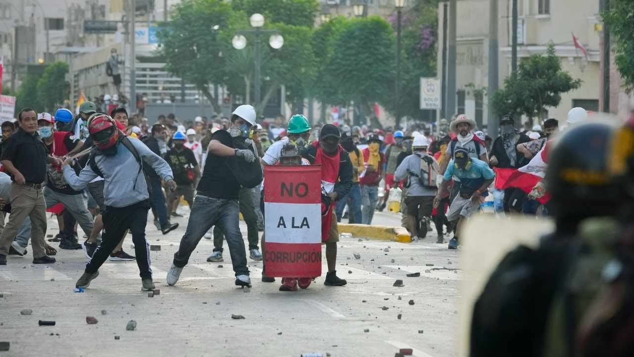 Protests In Peru against government corruption