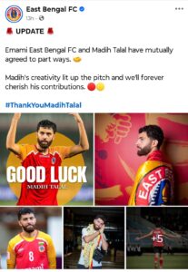 East Bengal Released Madih Talal