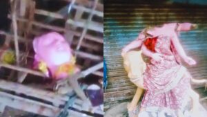 Jagadhatri Idol Damage In Mandir Bazar