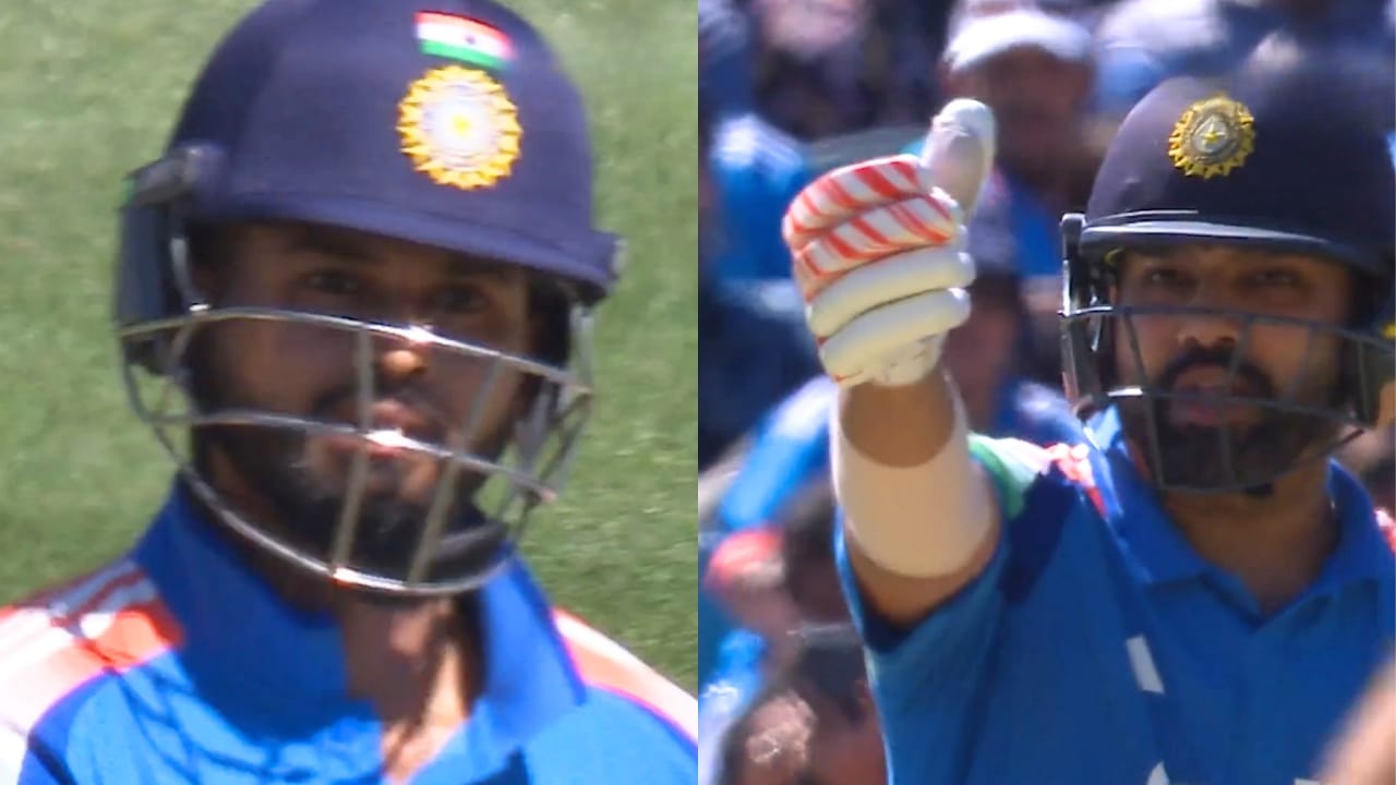 Rohit Sharma and Shreyas Iyer hot conversation video viral during India Vs Australia 2nd ODI