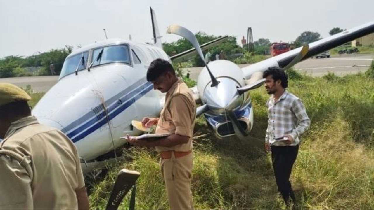Uttar Pradesh Private Jet Crash after pilot loses his control