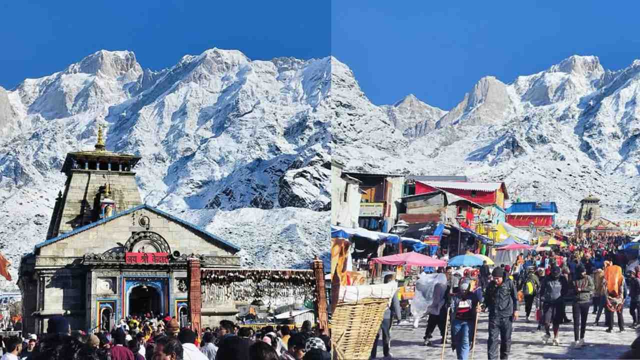 snowfall in kedarnath