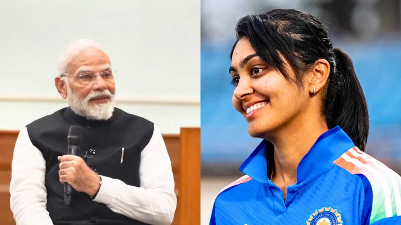 Narendra Modi Skincare Routine viral video of Modi and Indian women cricketers conversation