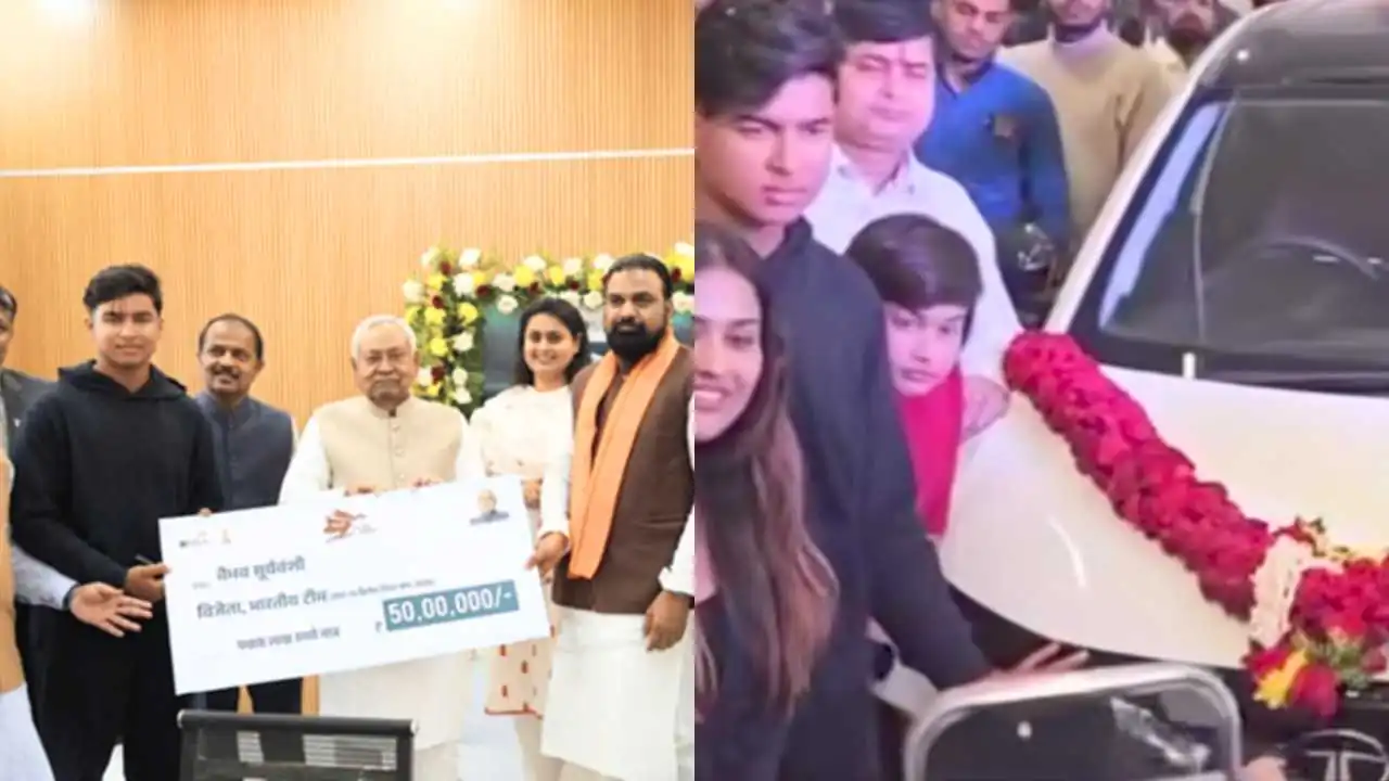 Vaibhav Sooryavanshi Got brand new car and 50 Lakh cheque