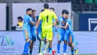 India National Football Team Wins Against hongkong