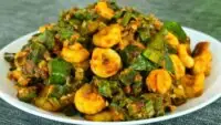 Bhindi Chingri Jhal Recipe