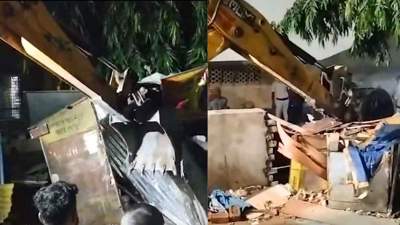 Bulldozer at Dum Dum