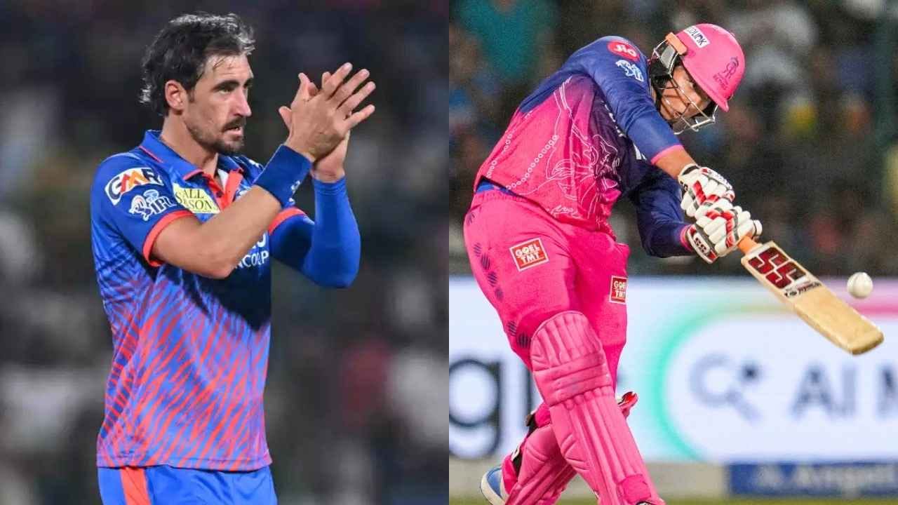 Vaibhav Sooryavanshi hits boundary on the very first ball of Mitchell starc