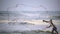 Fishermen at sea
