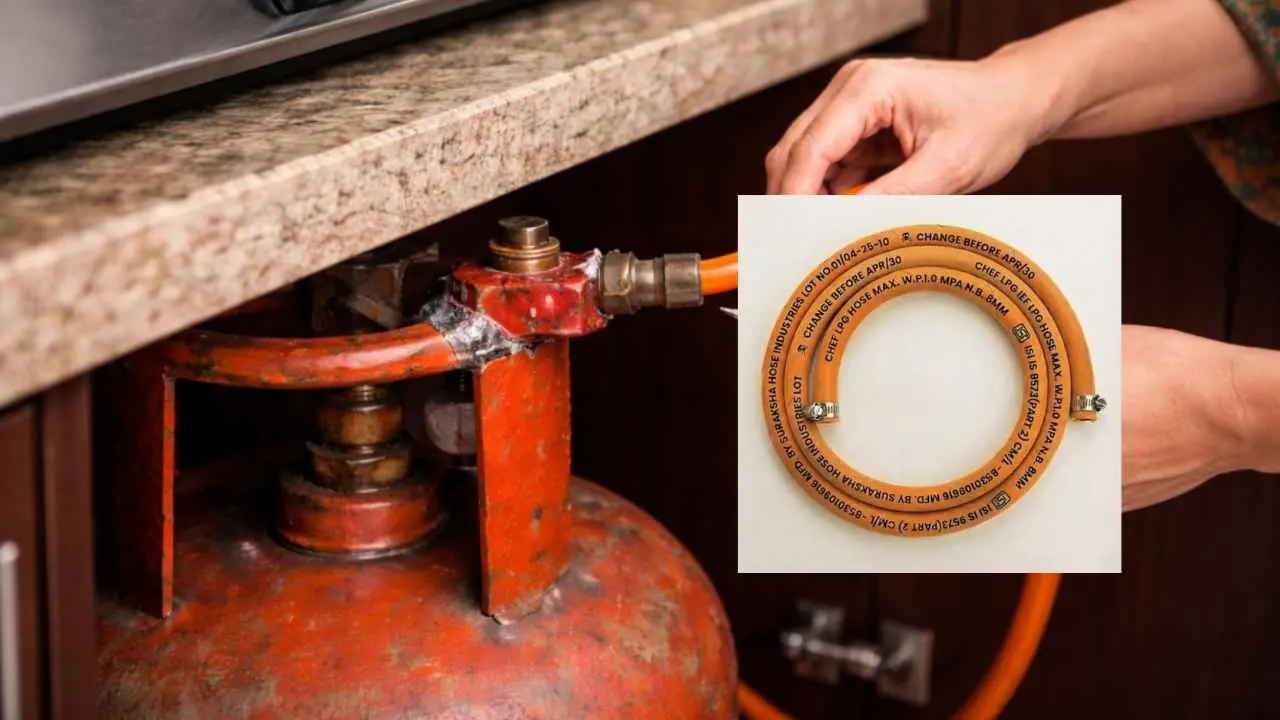 LPG Orange Gas Pipe
