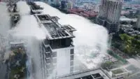 Viral Video Rooftop Rain China