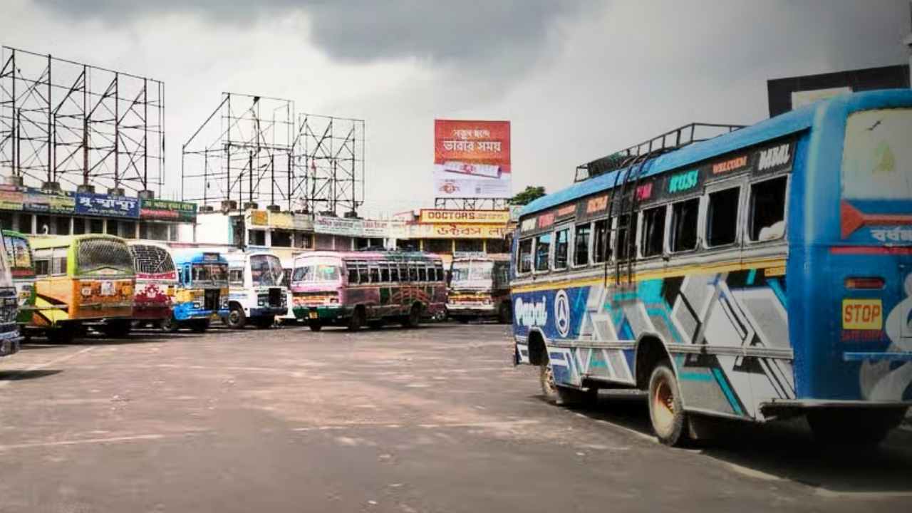 Kalna Bardhaman bus workers strike
