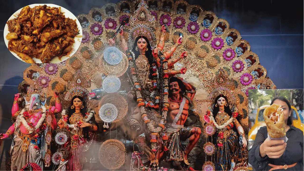 Durha puja non veg food