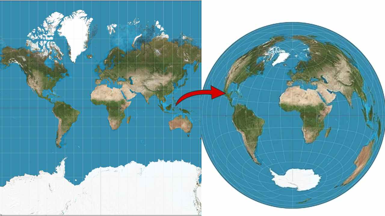 Equal Earth Projection World Map
