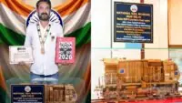 India and Asia Book of Records for bamboo rail engine