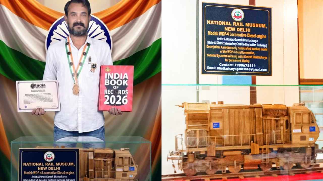 India and Asia Book of Records for bamboo rail engine