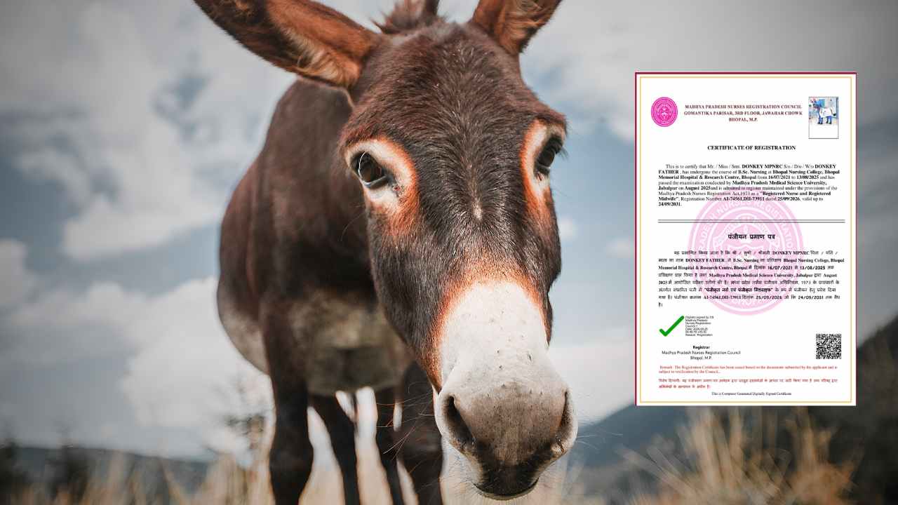 Nursing Certificate of Donkey