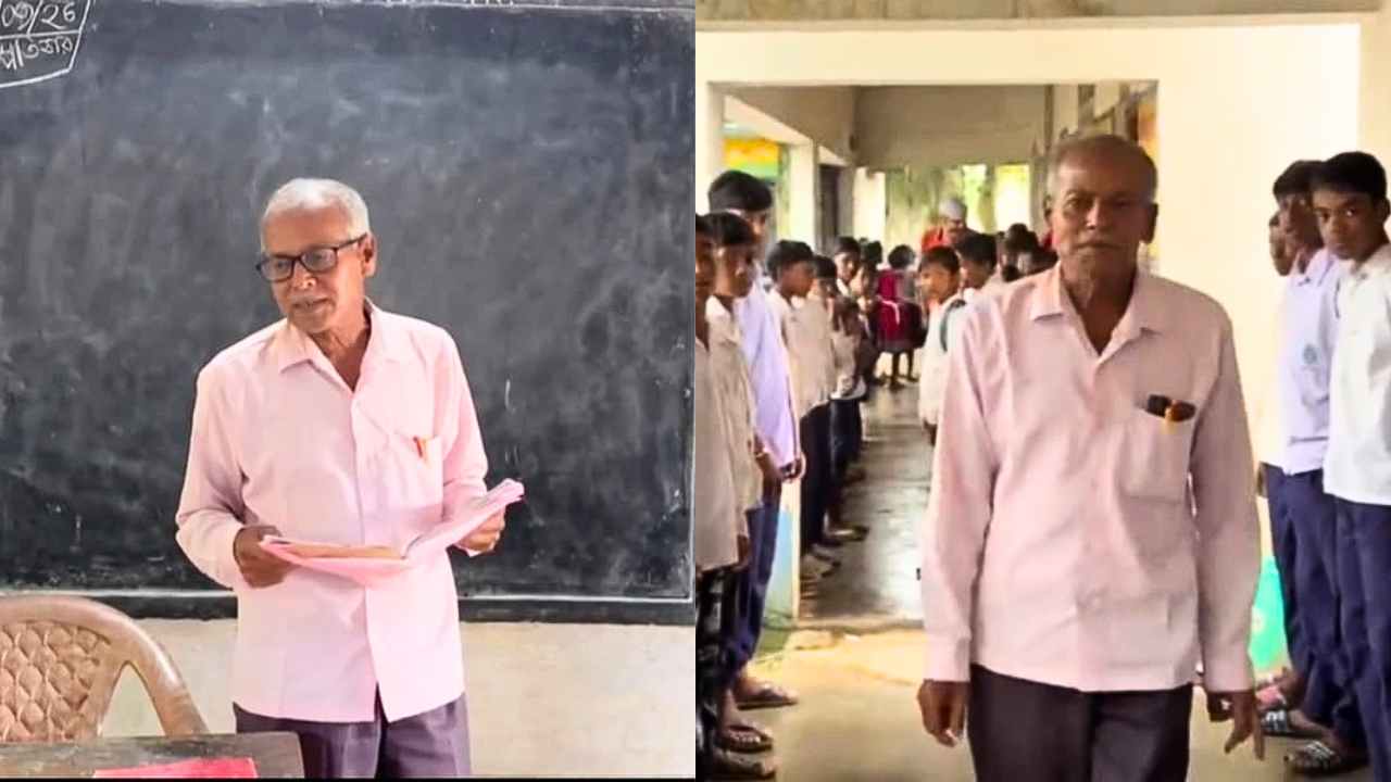 Retired Kalna teacher Gangadhar Paul