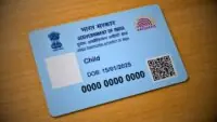 blue aadhaar card for child