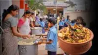 school mid day meal biriyani