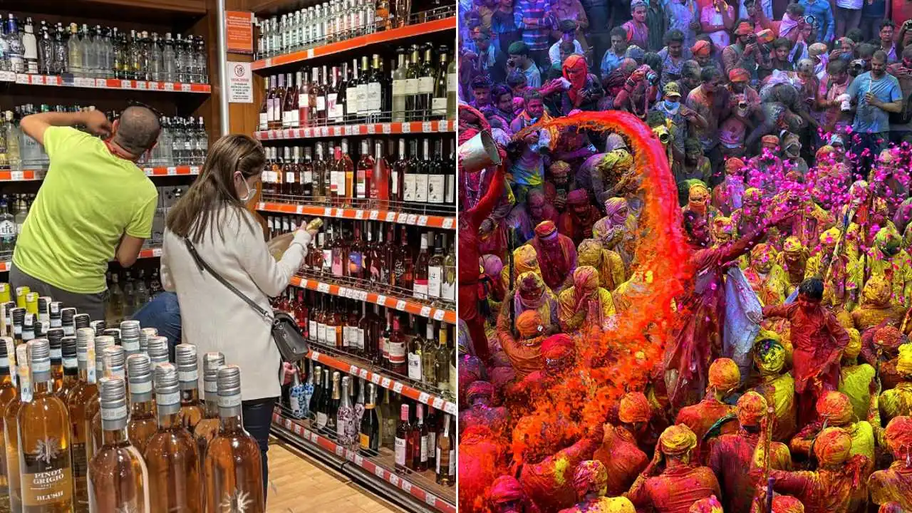 Liquor Shop in Holi