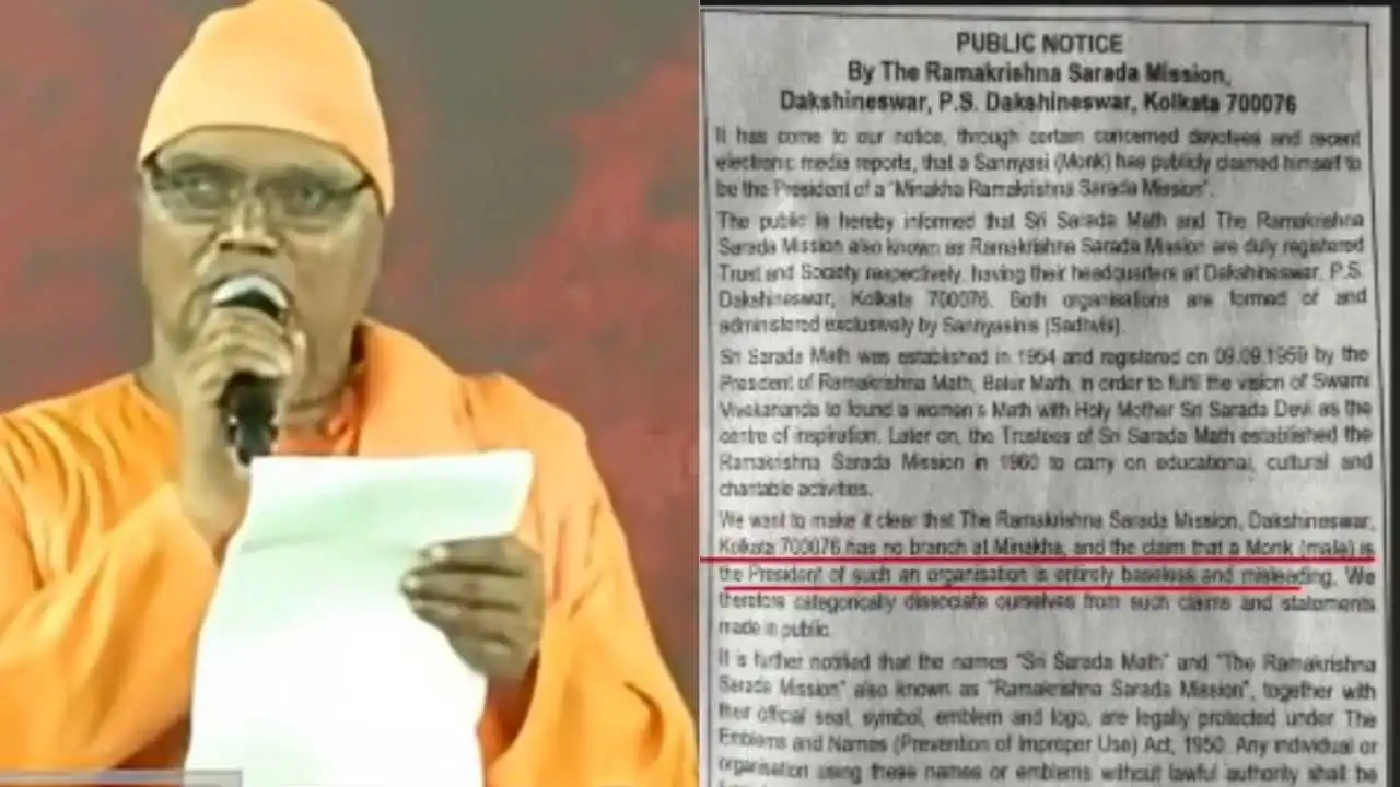 Fake Monk At Protest Stage